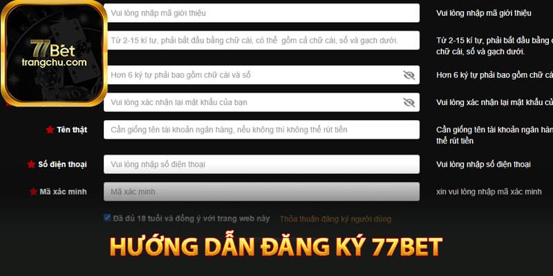 Hướng Dẫn Đăng Ký 77bet